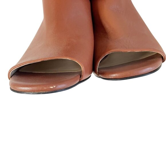 KARL LAGERFELD Jensen Slide Sandal In Siena Brown Leather Women’s Size 5.5 M - Picture 3 of 11